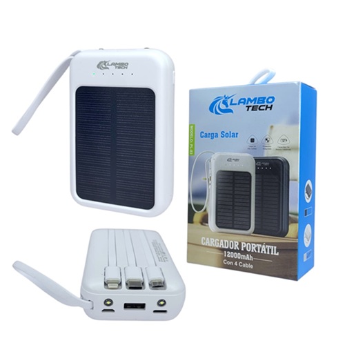 Cargador Portatil USB SOLAR 12.000MAH PL-83mm